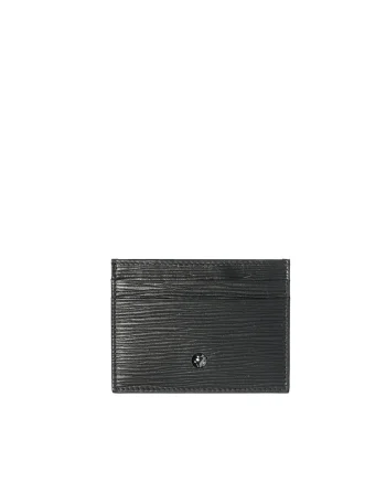 Portcart din piele cu aspect texturat Neron Pro, Negru