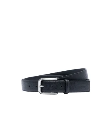 Curea din piele cu catarama clasica Alaric Lux, Negru