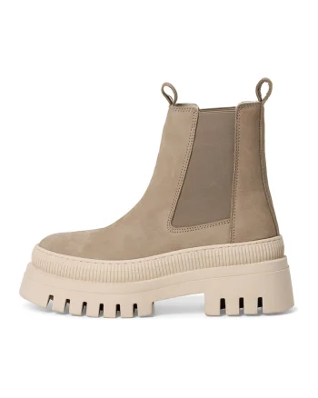 Ghete Chelsea din piele, Maro camel