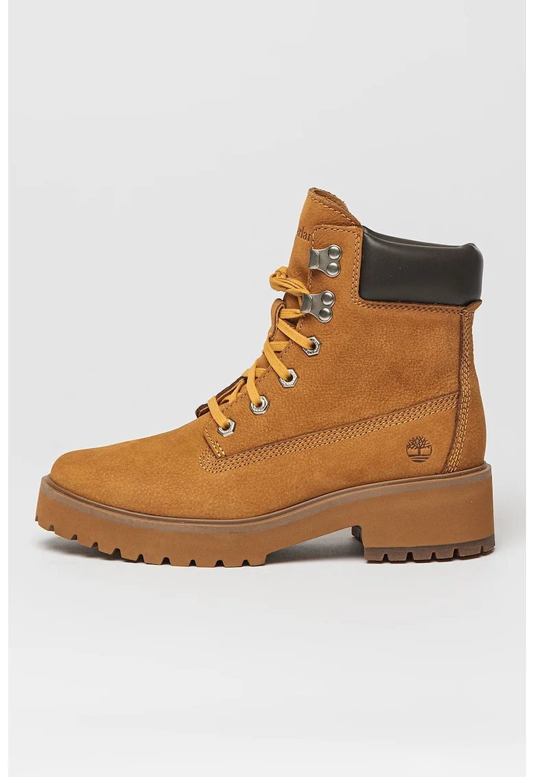 Bocanci de piele nabuc Carnaby Cool, Maro camel