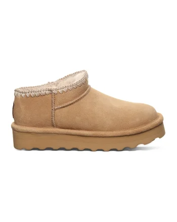 Ghete pull-on din piele intoarsa, Maro camel