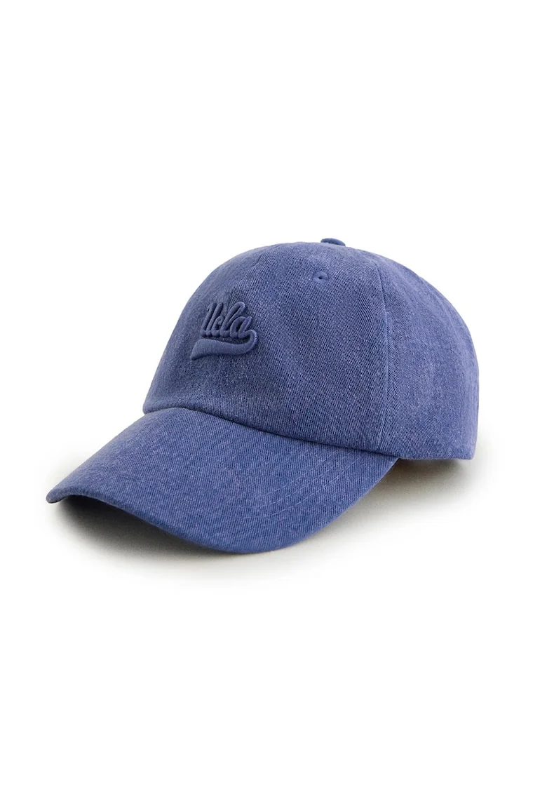 Sapca din bumbac cu broderie logo Fortuno, Albastru