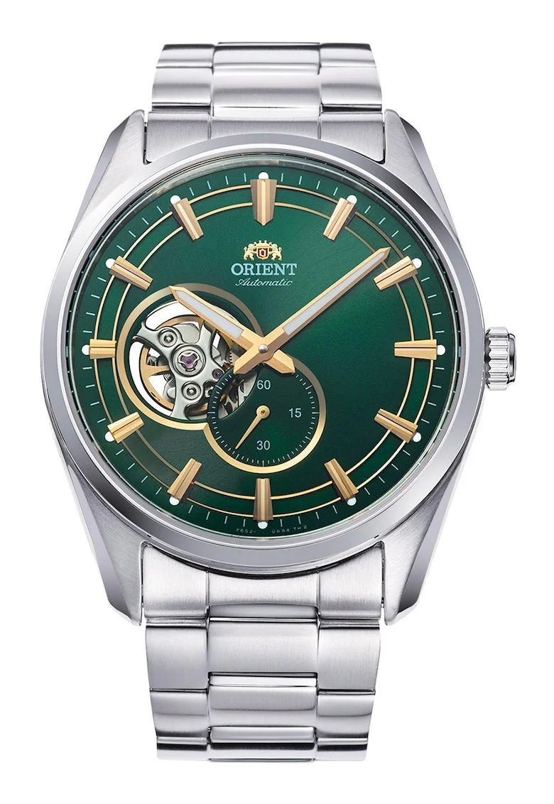 Ceas automatic cu bratara metalica, Argintiu