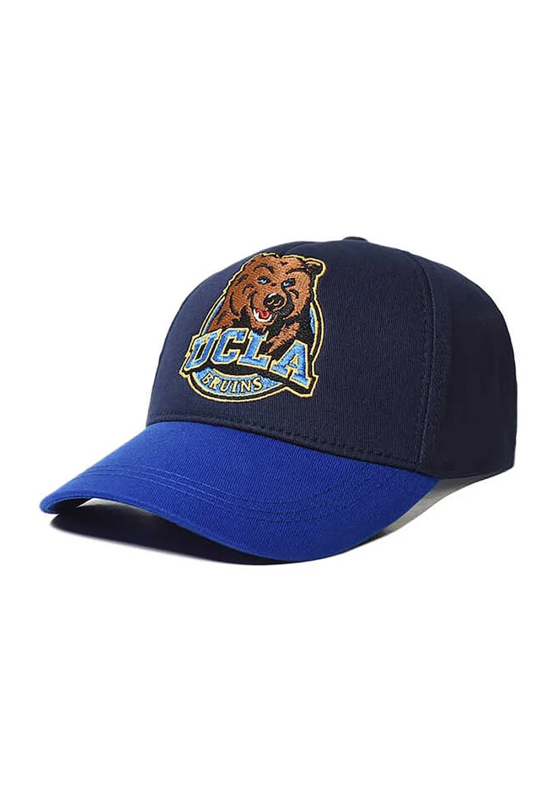 Sapca unisex cu broderie logo Huntin, Maro/Albastru royal/Bleumarin