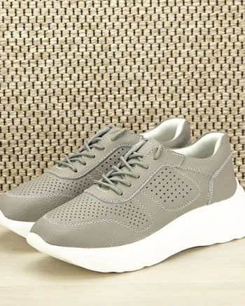 Sneakers piele naturala Veronica gri M4