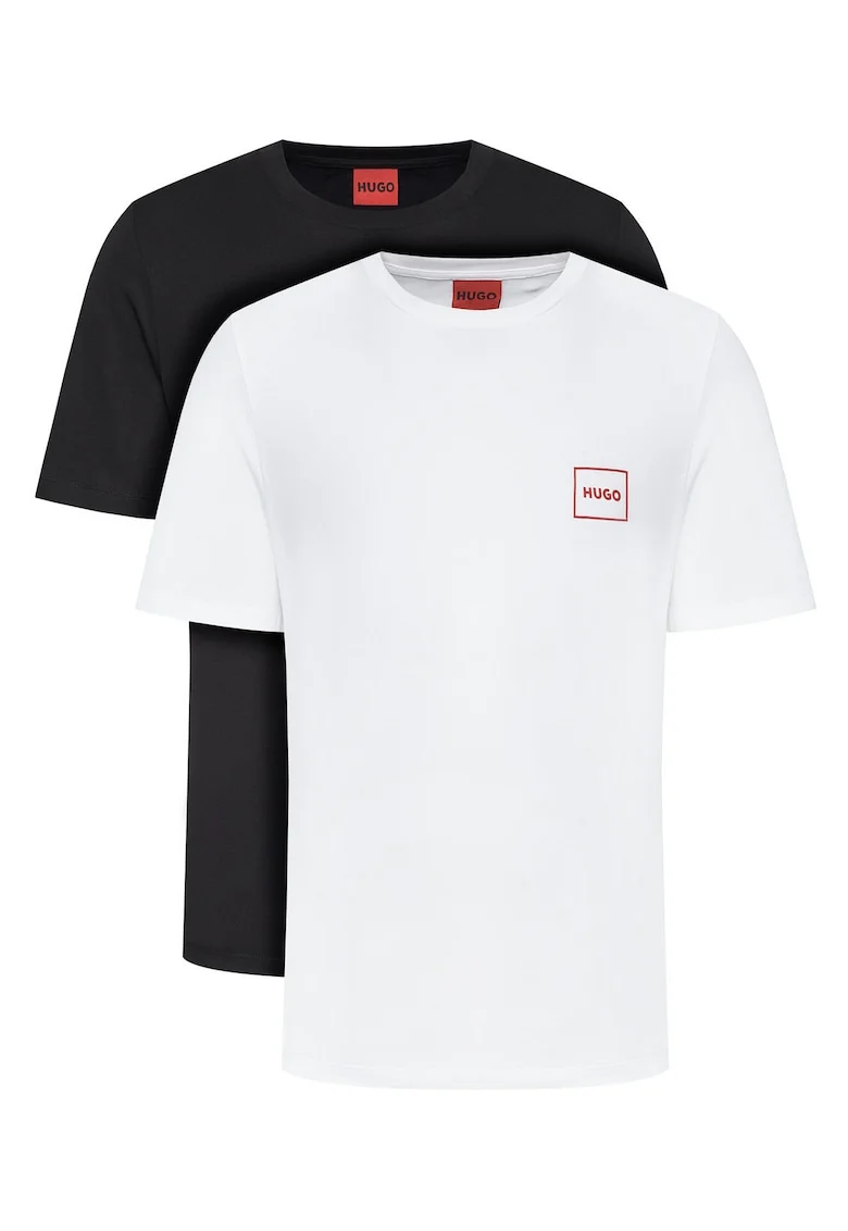 Set tricouri barbatesti  colorate, bumbac, negru/alb