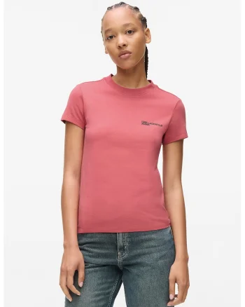 Tricou slim fit de bumbac organic, Rosu