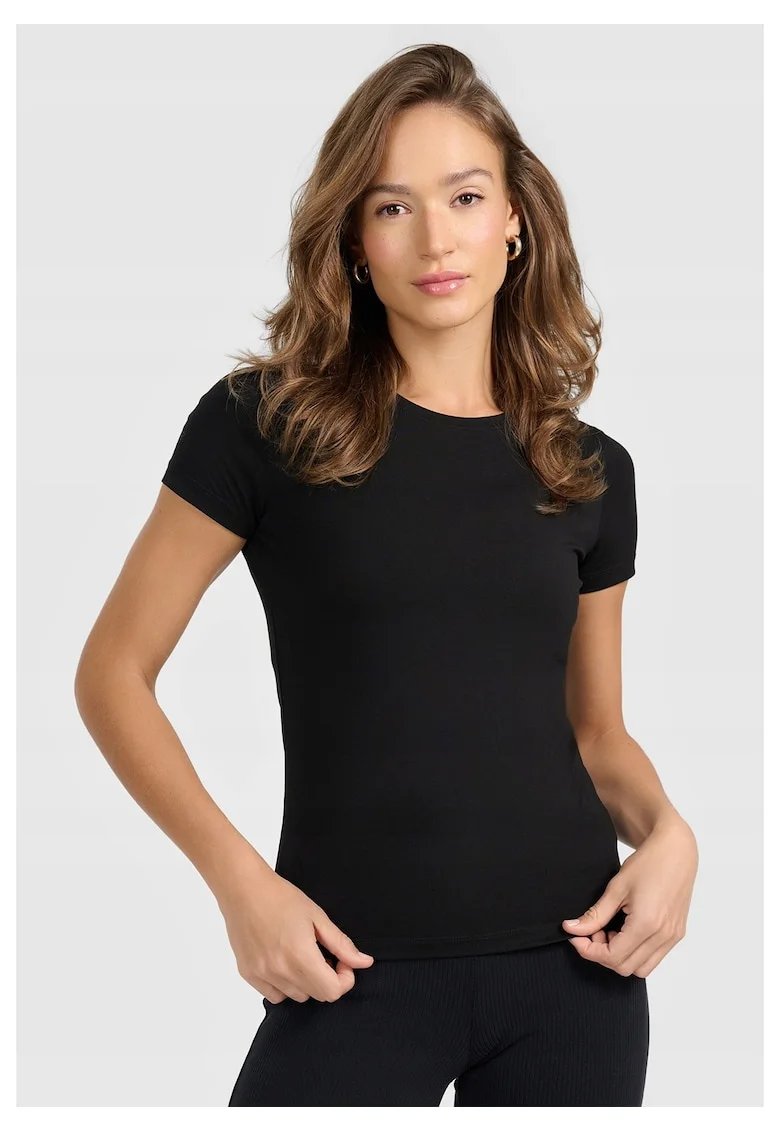 Tricou, dama,  negru, bumbac