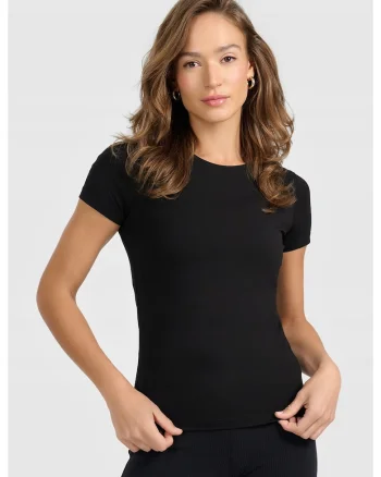 Tricou, dama,  negru, bumbac