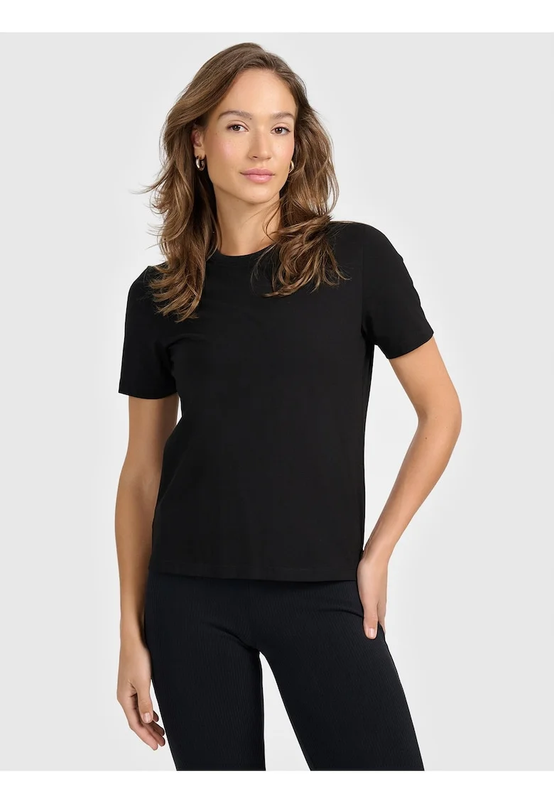 Tricou dama,  negru, bumbac