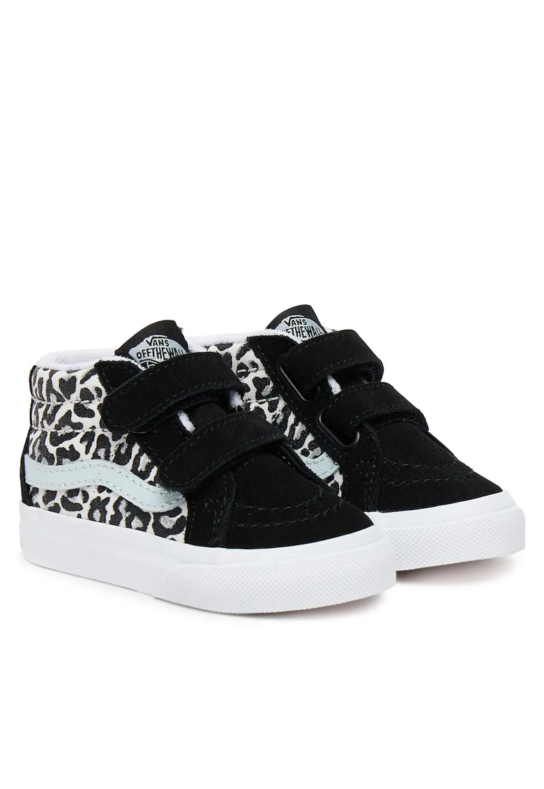 Tenisi copii,  SK8-Mid Reissue, multicolor cu imprimeu de leopard, tesatura