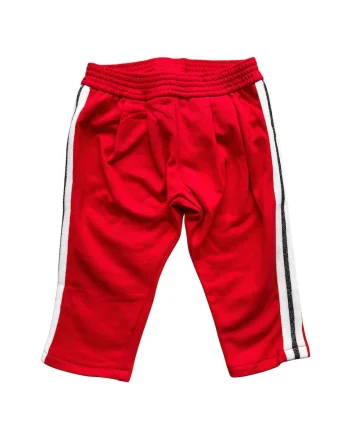 Pantaloni copii  rosu, bumbac, dungi,