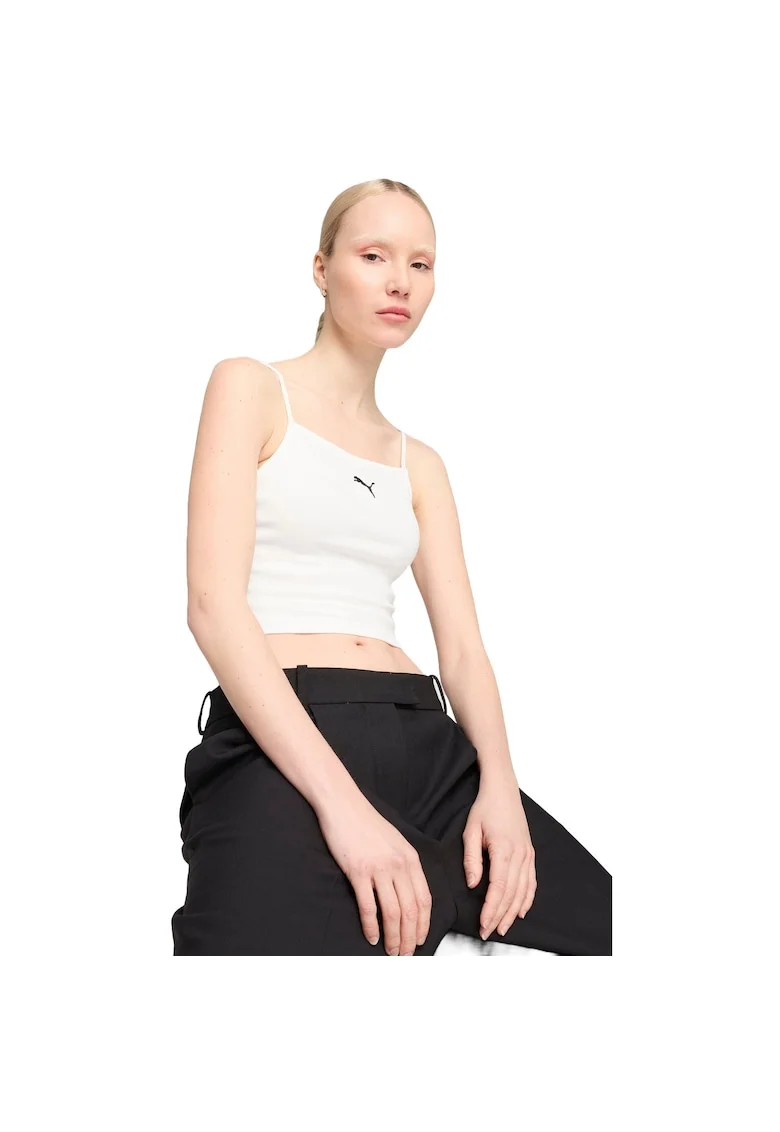 Maiou femei  Wardrobe Ess Ribbed Tank Top, Alb, Alb