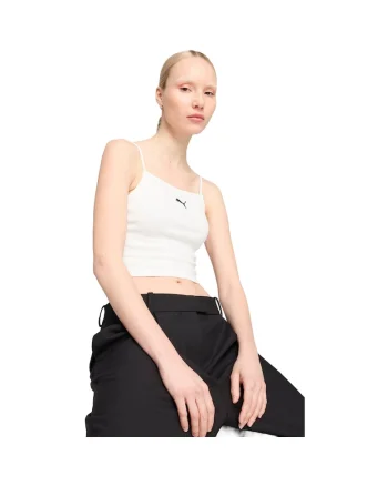 Maiou femei  Wardrobe Ess Ribbed Tank Top, Alb, Alb