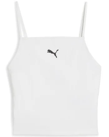Top din amestec de bumbac cu logo, Alb
