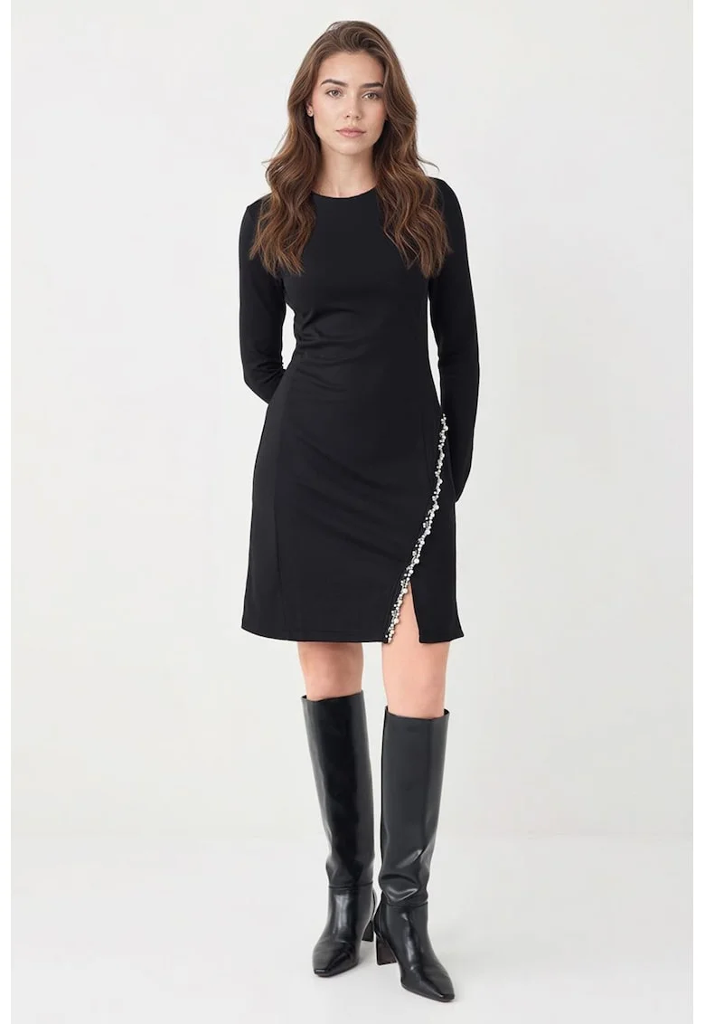 Rochie midi cambrata, Negru