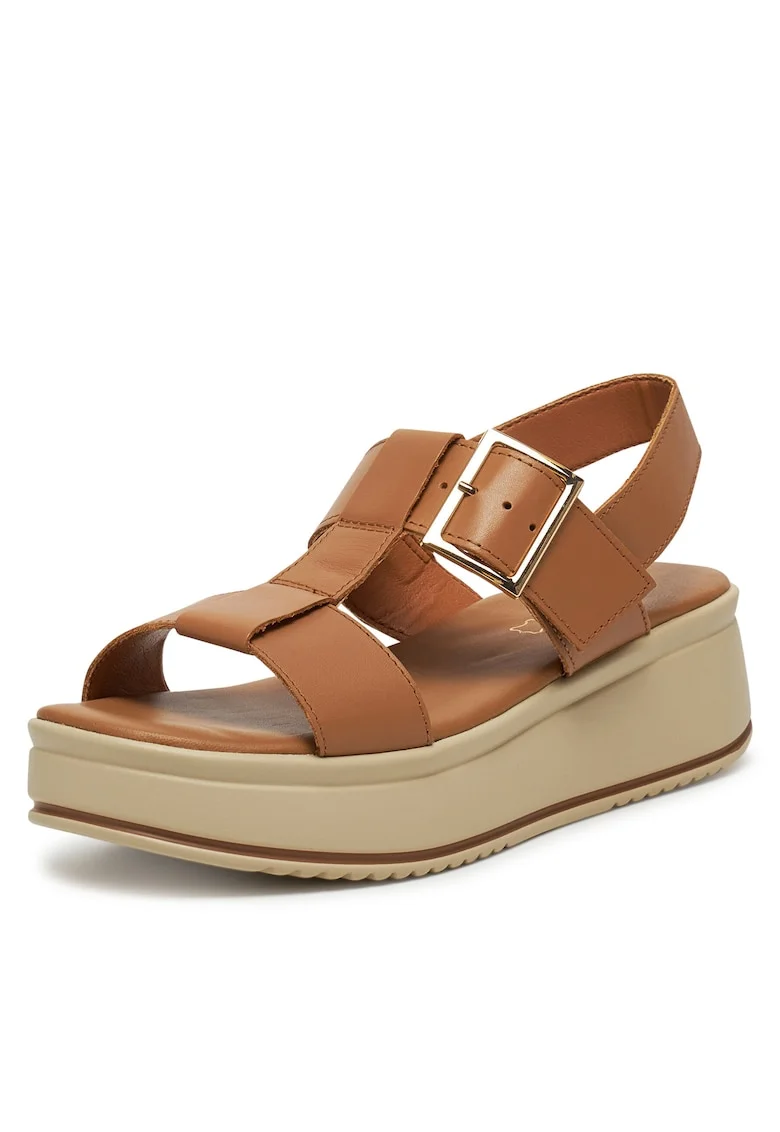 Sandale dama,  ARC-4883-17, piele naturala, maro