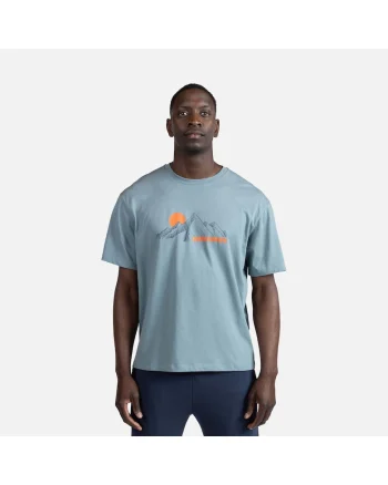 Tricou  Waterfall Tee din bumbac organic, Albastru deschis