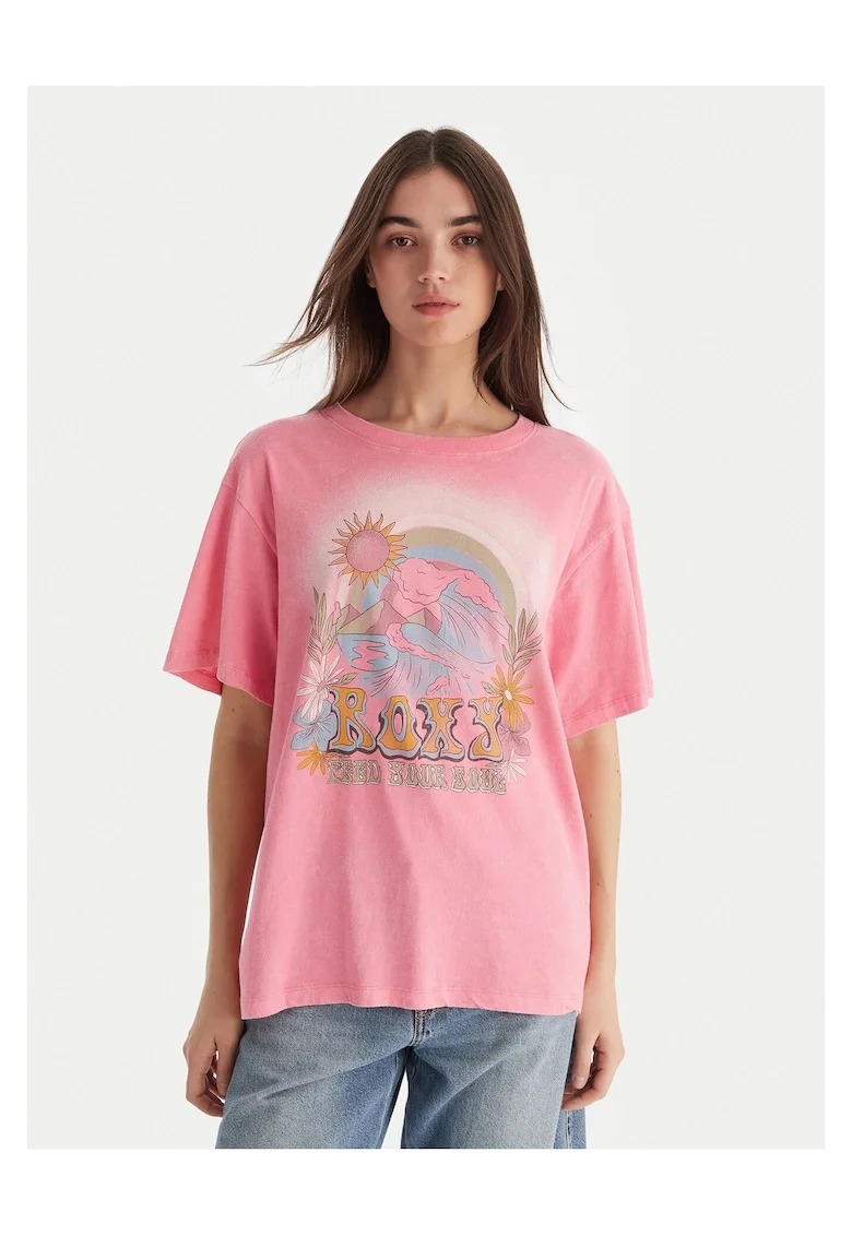 Tricou dama  roz, bumbac