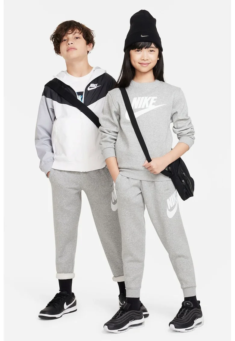 Pantaloni de trening din fleece cu logo Sportswear Club, Gri