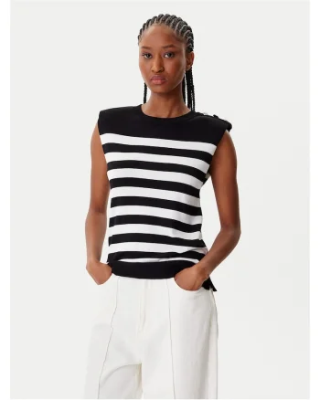 Pulover dama  negru/alb