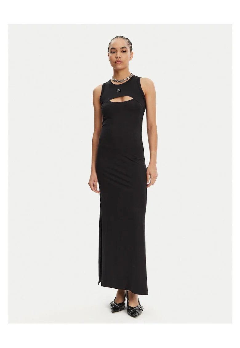Rochie casual dama  neagra, maxi