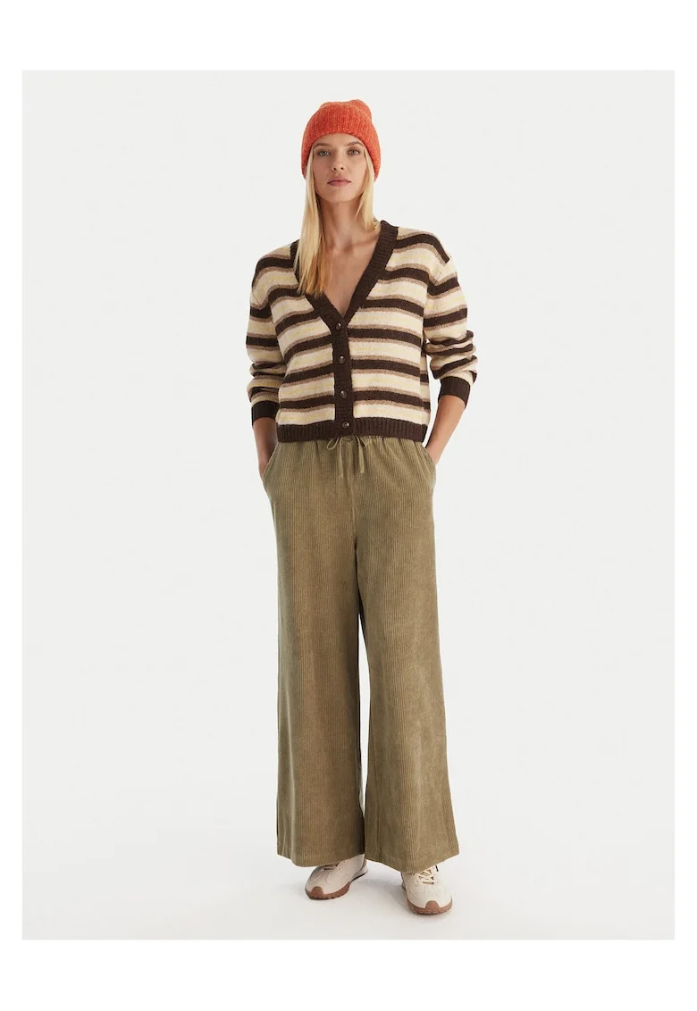 Cardigan dama  maro, bej, dungi