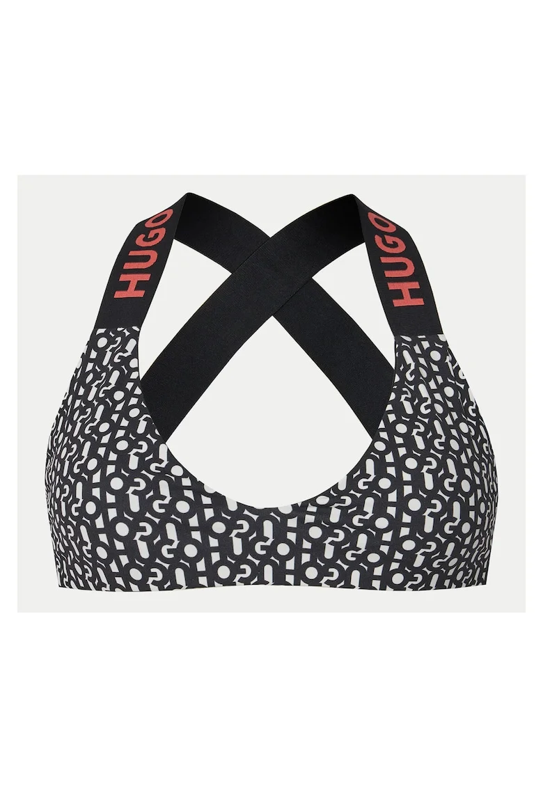 Top de baie dama,  negru/alb