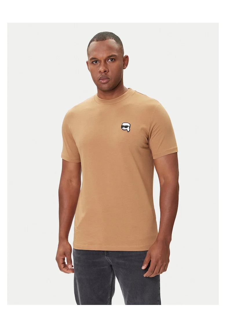 Tricou barbati  bej, bumbac