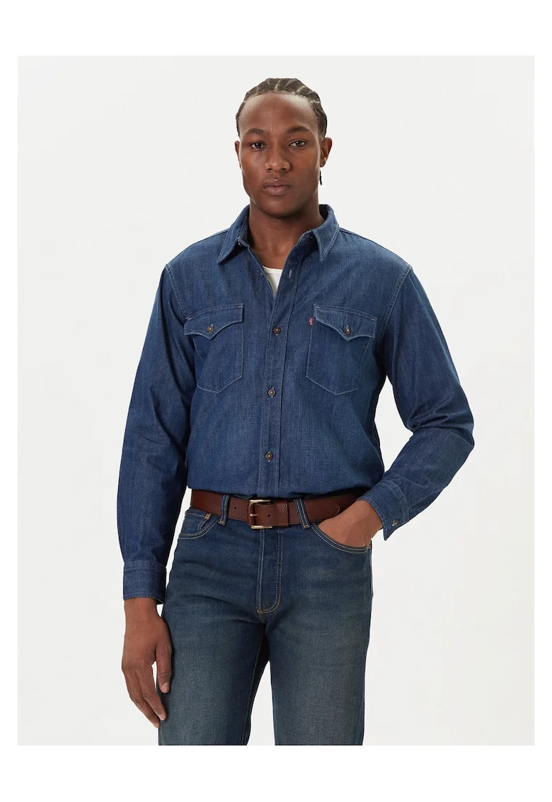 Camasa barbati,  bleumarin, denim