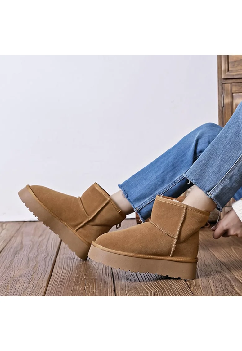 Ghete camel din piele naturala JB1925 117 13941, Bej