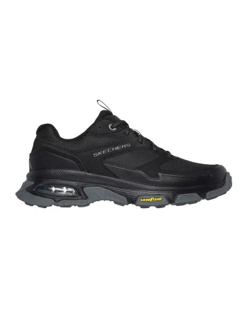Pantofi de plasa cu garnituri de piele ecologica pentru drumetii Sleek Envoy, Negru