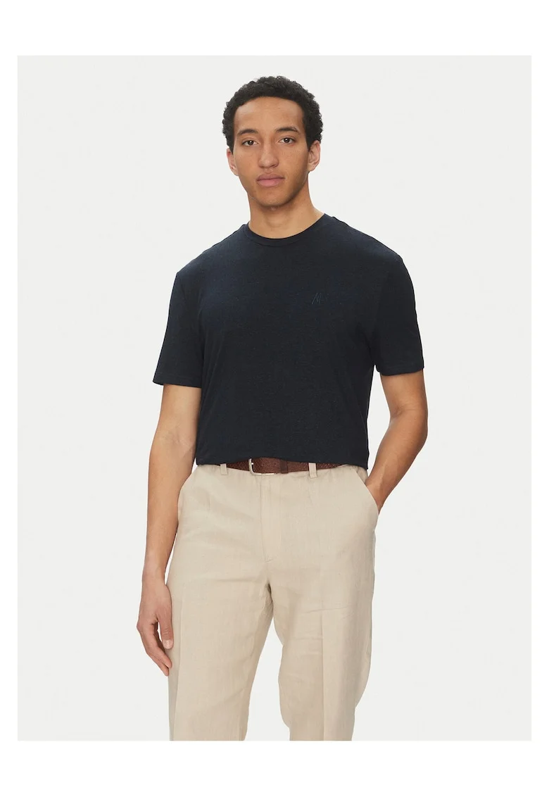 Tricou barbat,  bleumarin, bumbac