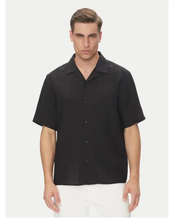 Camasa barbati  negru, 100% bumbac