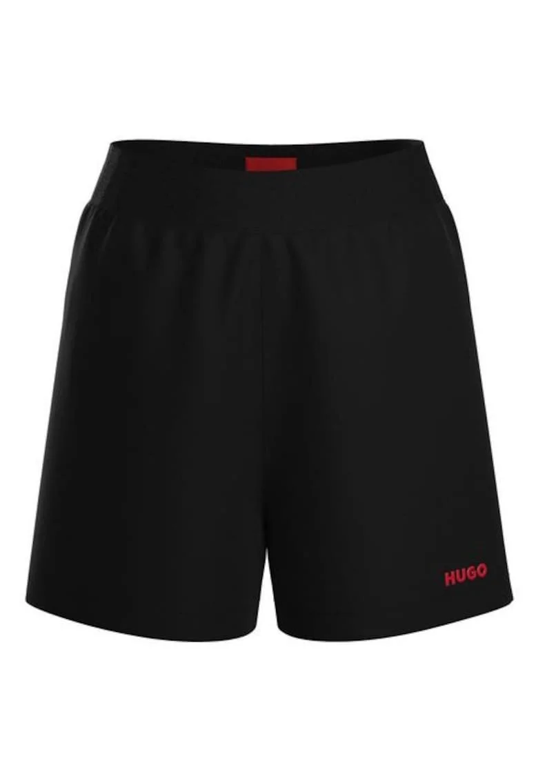 Pantaloni scurti cu logo din amestec de bumbac