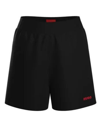Pantaloni scurti cu logo din amestec de bumbac