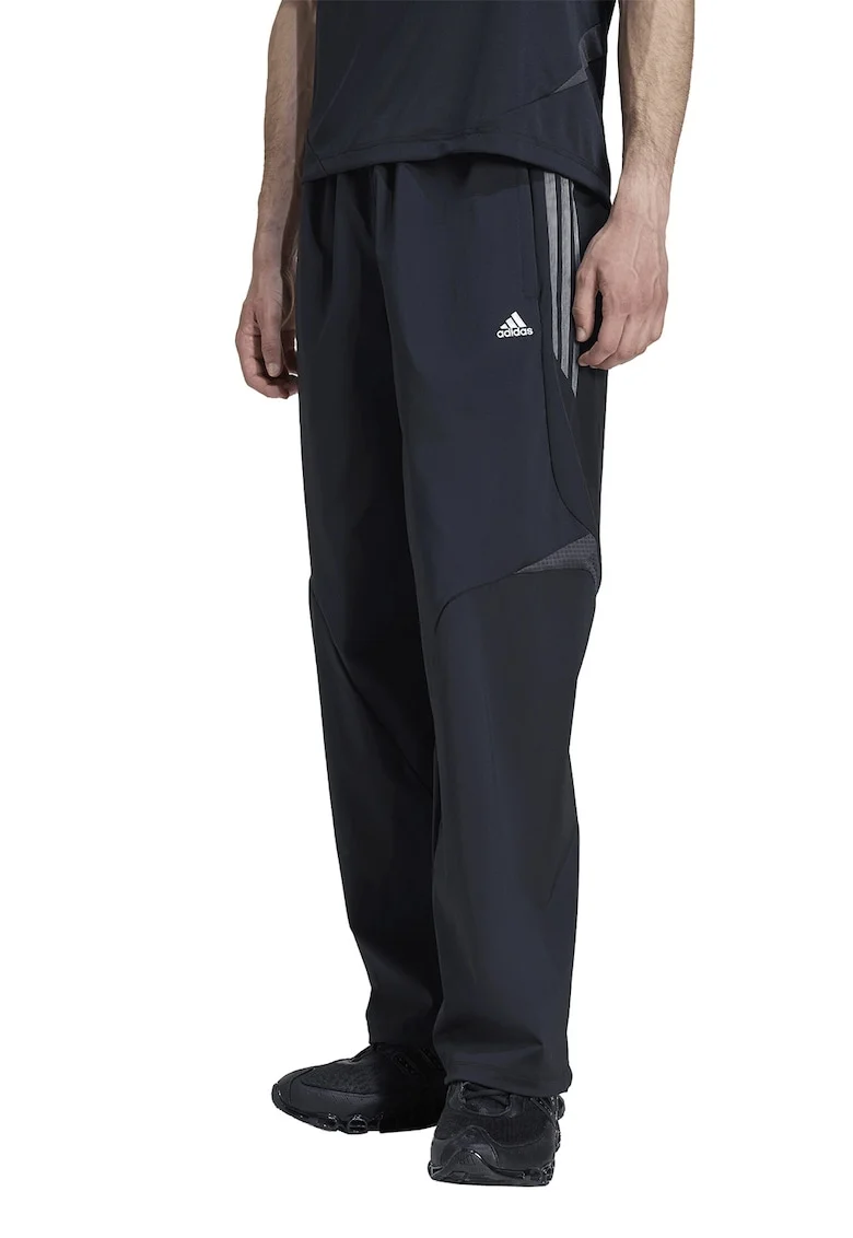 Pantaloni de trening cu talie elastica F50, Negru/Argintiu