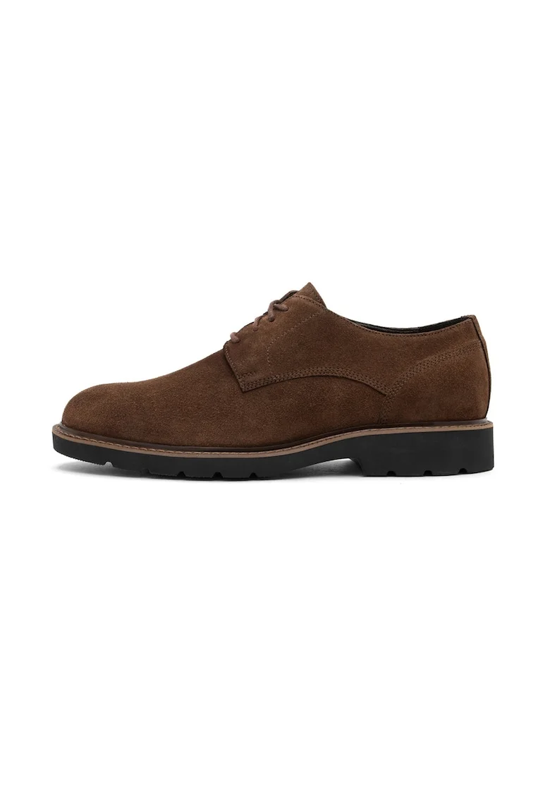 Pantofi derby de piele Harry, Maro inchis/Maro