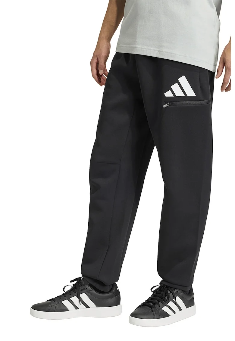 Pantaloni de trening cu logo, Negru