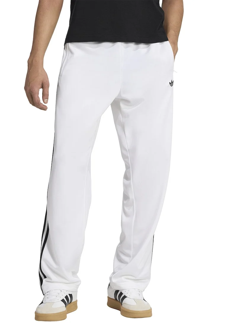 Pantaloni de trening cu talie elastica Firebird, Negru/Alb optic