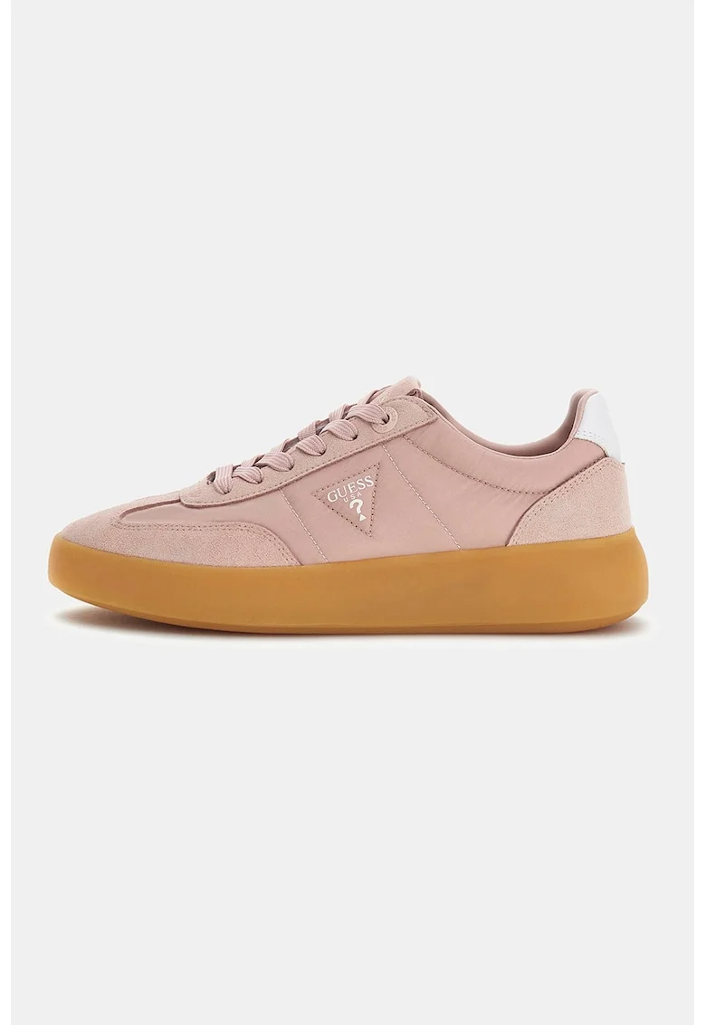 Pantofi sport low-cut cu logo, Roz prafuit