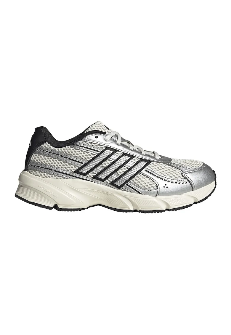 Pantofi sport din material textil Technochaos 2000, Alb/Argintiu