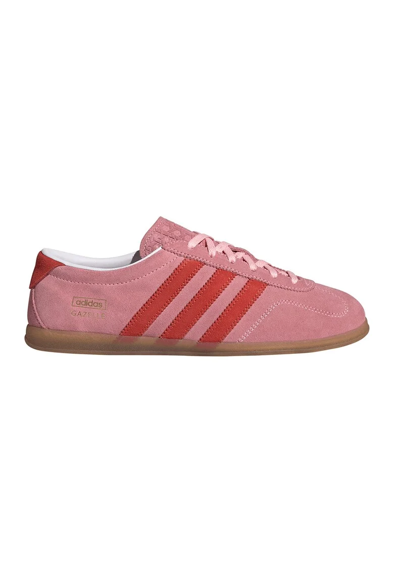 Pantofi sport low-cut din piele intoarsa cu logo Gazelle, Portocaliu/Roz