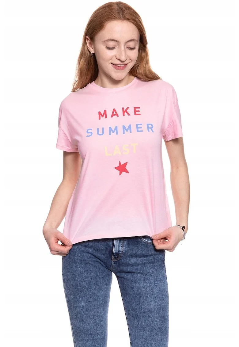 Tricou dama 10188-2,  Roz, Bumbac, Marime