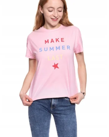 Tricou dama 10188-2,  Roz, Bumbac, Marime