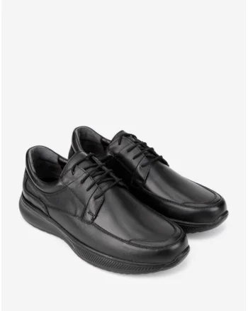Pantofi piele naturala neagra barbati, Negru