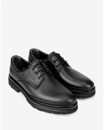 Pantofi barbati din piele naturala neagra