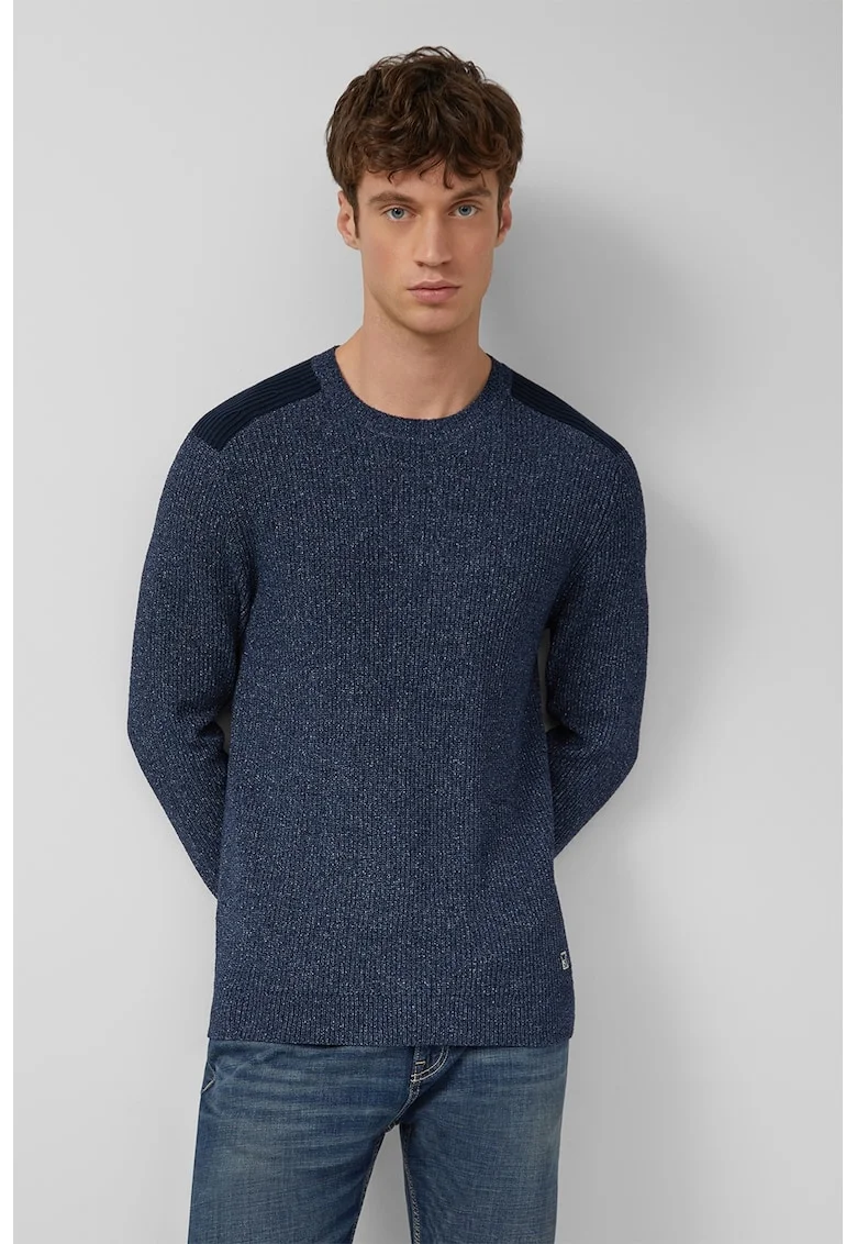 Pulover slim-fit, Albastru inchis