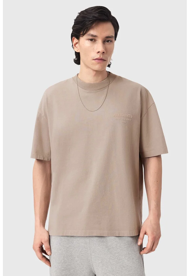 Tricou lejer de bumbac, Maro taupe deschis