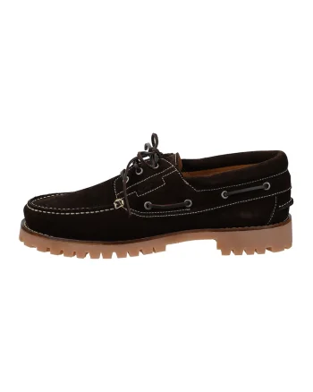 Pantofi boat din piele intoarsa Tratton, Maro inchis